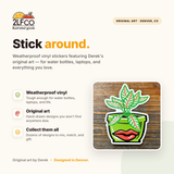 House Plant Vinyl Sticker — illustrated by Two Little Fruits, made in Denver