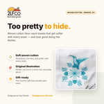 Hummingbird Tea Towel — illustrated by Two Little Fruits, made in Denver