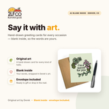 Succulent Greeting Card — I'm a Succa for You — illustrated by Two Little Fruits, made in Denver