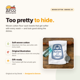 Nature And Sh*t Tea Towel — illustrated by Two Little Fruits, made in Denver