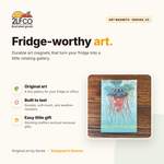 Jellyfish Fridge Magnet — illustrated by Two Little Fruits, made in Denver