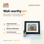 Knitting Animal Print - Charming Marmot Art Print — illustrated by Two Little Fruits, made in Denver