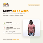Knitting Graphic T-Shirt — illustrated by Two Little Fruits, made in Denver