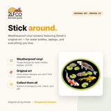 Koi Fish Vinyl Sticker — illustrated by Two Little Fruits, made in Denver