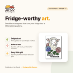 Lamb Fridge Magnet — illustrated by Two Little Fruits, made in Denver