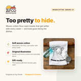 Down To Flock Lamb Print Tea Towel — illustrated by Two Little Fruits, made in Denver