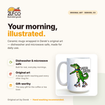 Later Gaytor Alligator Mug — Funny LGBTQ 15oz Ceramic — illustrated by Two Little Fruits, made in Denver