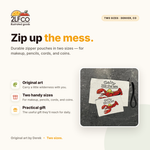 Lobster Accessory Zipper Pouch — illustrated by Two Little Fruits, made in Denver