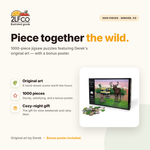 1000-Piece Moose Puzzle — illustrated by Two Little Fruits, made in Denver