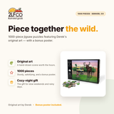1000-Piece Moose Puzzle — illustrated by Two Little Fruits, made in Denver