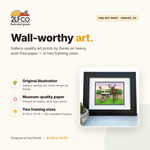 Moose Art Print — illustrated by Two Little Fruits, made in Denver