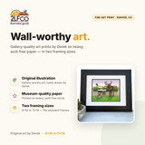 Moose Art Print — illustrated by Two Little Fruits, made in Denver