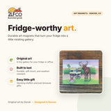 Moose Fridge Magnet — illustrated by Two Little Fruits, made in Denver