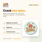 Mushroom Magnetic Bottle Opener — illustrated by Two Little Fruits, made in Denver