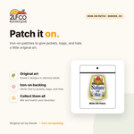 Iron On Embroidered Patch Woven Patch — illustrated by Two Little Fruits, made in Denver