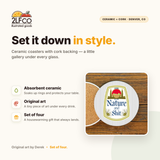 Nature & Sh*t Coaster — illustrated by Two Little Fruits, made in Denver