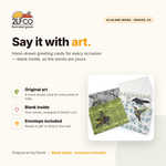 Nature Themed Greeting Card — illustrated by Two Little Fruits, made in Denver