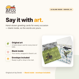 Nature Themed Greeting Card — illustrated by Two Little Fruits, made in Denver