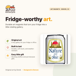Nature Themed Fridge Magnet — illustrated by Two Little Fruits, made in Denver
