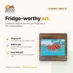 Bento The Octopus Fridge Magnet — illustrated by Two Little Fruits, made in Denver