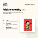 Opossum Fridge Magnet — illustrated by Two Little Fruits, made in Denver