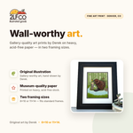 Beaver Art Print — illustrated by Two Little Fruits, made in Denver