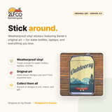 Vintage Beer Can Vinyl Sticker — illustrated by Two Little Fruits, made in Denver