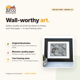 Owl Art Print — illustrated by Two Little Fruits, made in Denver