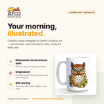 Owl Heavy-Duty Mug — illustrated by Two Little Fruits, made in Denver