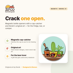 Potted Plants Magnetic Bottle Opener — illustrated by Two Little Fruits, made in Denver