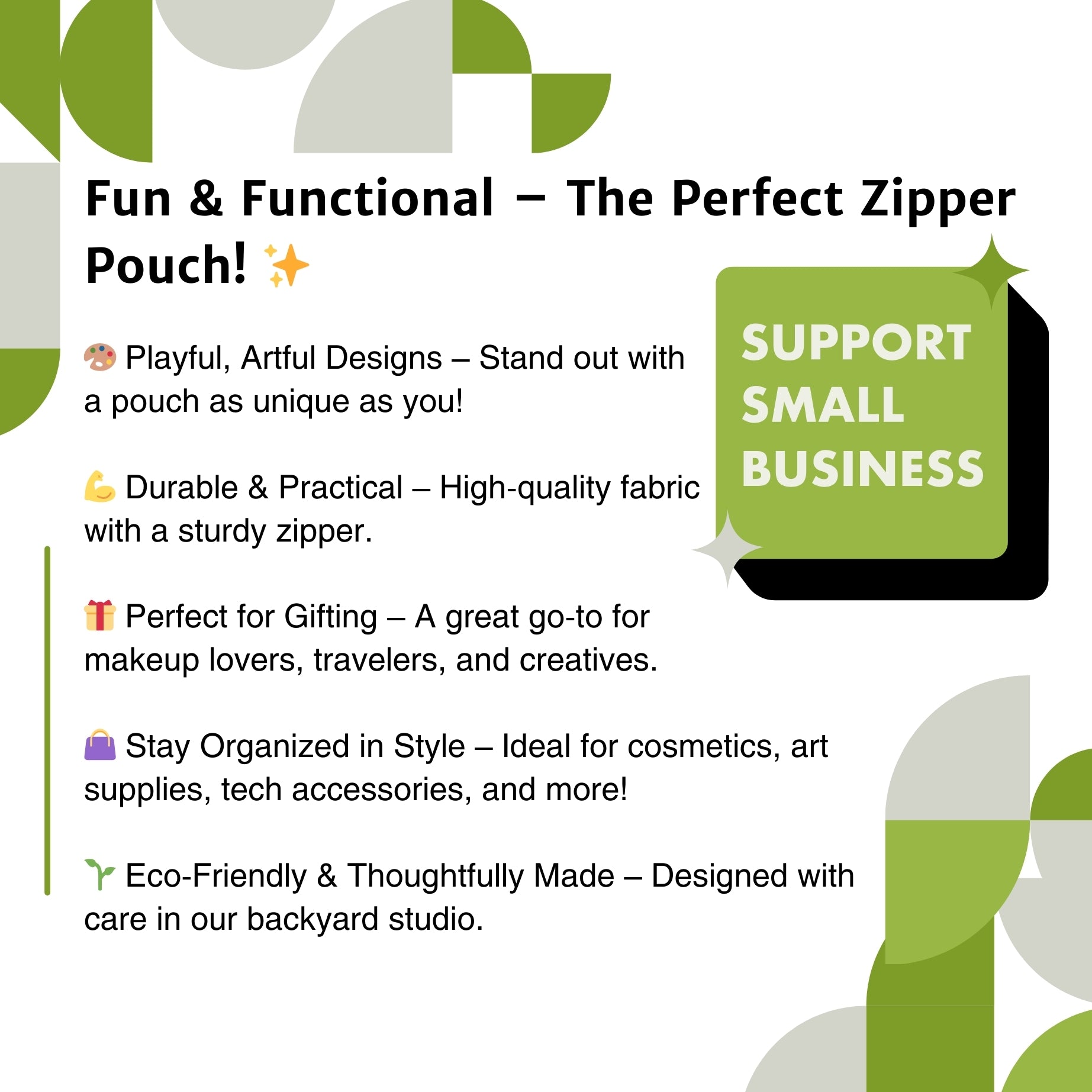POUCH product details infographic