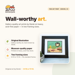 Blowfish Art Print — illustrated by Two Little Fruits, made in Denver