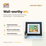 Blowfish Art Print — illustrated by Two Little Fruits, made in Denver