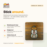 Pumpkin Vinyl Sticker — illustrated by Two Little Fruits, made in Denver