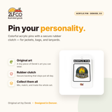 Wanna Burn One? 1.25 Inch Quirky Fashion Pins with Durable Rubber C... — illustrated by Two Little Fruits, made in Denver