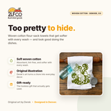 Rabbit Tea Towel — illustrated by Two Little Fruits, made in Denver