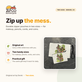 Rabbit Zipper Pouch — illustrated by Two Little Fruits, made in Denver
