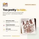 Bigfoot Tea Towel — illustrated by Two Little Fruits, made in Denver