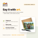 Sasquatch Greeting Card — illustrated by Two Little Fruits, made in Denver