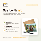 Sasquatch Greeting Card — illustrated by Two Little Fruits, made in Denver