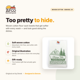 Always Take The Scenic Route Screen Printed Tea Towel — illustrated by Two Little Fruits, made in Denver