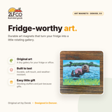 Sea Otter Fridge Magnet — illustrated by Two Little Fruits, made in Denver