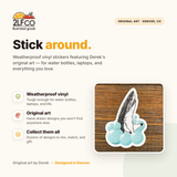 Shark Vinyl Sticker — illustrated by Two Little Fruits, made in Denver