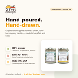 Sleepin' Around & Ranger Things Candle Set — illustrated by Two Little Fruits, made in Denver