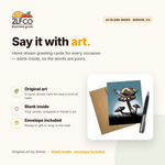 Snail Greeting Card — illustrated by Two Little Fruits, made in Denver