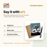 Snail Greeting Card — illustrated by Two Little Fruits, made in Denver