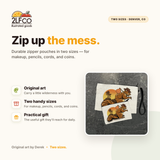 Squirrel Zipper Pouch — illustrated by Two Little Fruits, made in Denver