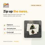 Stay Wild Buffalo Zipper Pouch — illustrated by Two Little Fruits, made in Denver