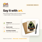 Stay Wild Buffalo Greeting Card — illustrated by Two Little Fruits, made in Denver