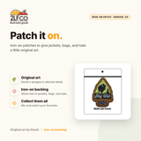 Iron On Patch | Woven Patch — illustrated by Two Little Fruits, made in Denver
